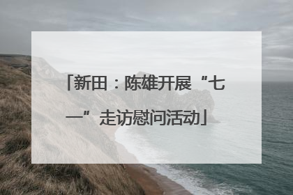 新田：陈雄开展“七一”走访慰问活动