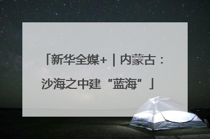 新华全媒+｜内蒙古：沙海之中建“蓝海”