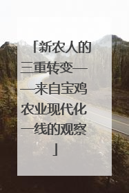 新农人的三重转变——来自宝鸡农业现代化一线的观察