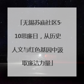 无锡苏庙社区5·10思廉日，从历史人文与红色基因中汲取廉洁力量