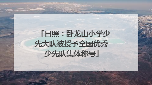 日照：卧龙山小学少先大队被授予全国优秀少先队集体称号