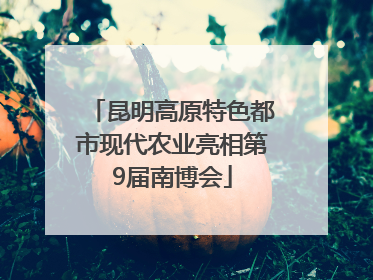 昆明高原特色都市现代农业亮相第9届南博会