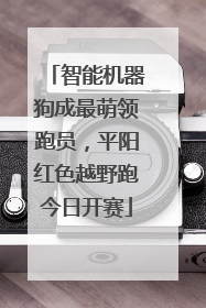 智能机器狗成最萌领跑员，平阳红色越野跑今日开赛