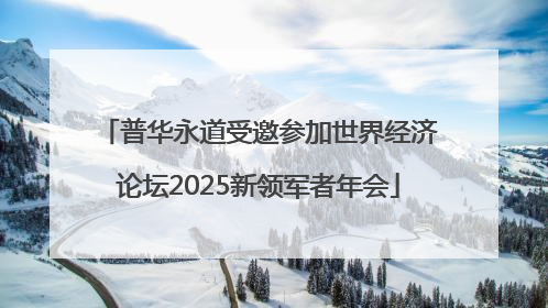 普华永道受邀参加世界经济论坛2025新领军者年会