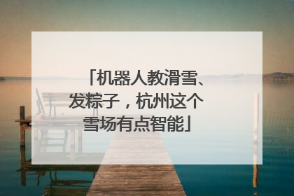 机器人教滑雪、发粽子，杭州这个雪场有点智能