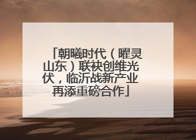 朝曦时代（曜灵山东）联袂创维光伏，临沂战新产业再添重磅合作