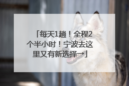每天1趟！全程2个半小时！宁波去这里又有新选择→