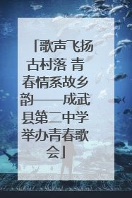 歌声飞扬古村落 青春情系故乡韵——成武县第二中学举办青春歌会