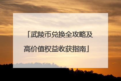 武陵币兑换全攻略及高价值权益收获指南