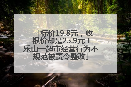 标价19.8元，收银价却是25.9元！乐山一超市经营行为不规范被责令整改