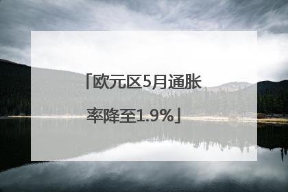 欧元区5月通胀率降至1.9%