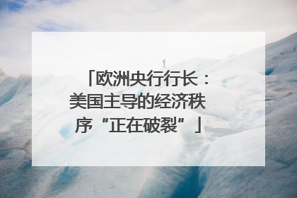 欧洲央行行长：美国主导的经济秩序“正在破裂”