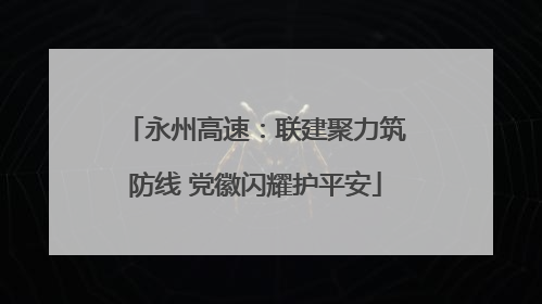 永州高速：联建聚力筑防线 党徽闪耀护平安