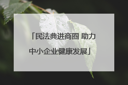 民法典进商圈 助力中小企业健康发展