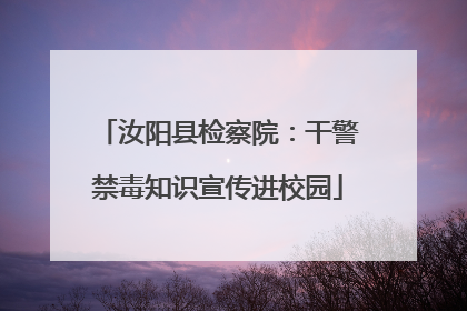 汝阳县检察院：干警禁毒知识宣传进校园