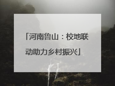 河南鲁山：校地联动助力乡村振兴