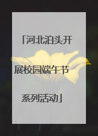 河北泊头开展校园端午节系列活动