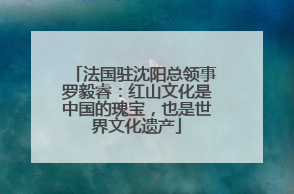 法国驻沈阳总领事罗毅睿：红山文化是中国的瑰宝，也是世界文化遗产