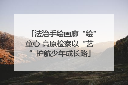 法治手绘画廊“绘”童心 高原检察以“艺”护航少年成长路