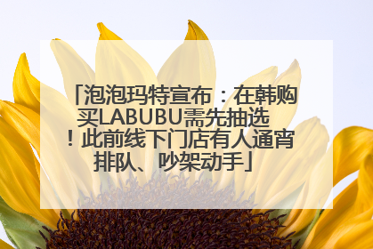 泡泡玛特宣布：在韩购买LABUBU需先抽选！此前线下门店有人通宵排队、吵架动手