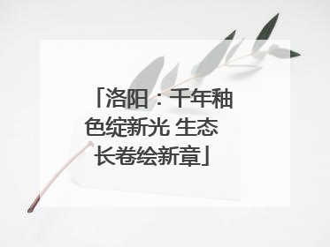 洛阳：千年釉色绽新光 生态长卷绘新章