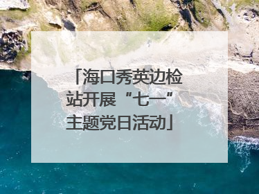 海口秀英边检站开展“七一”主题党日活动