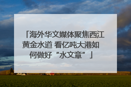海外华文媒体聚焦西江黄金水道 看亿吨大港如何做好“水文章”
