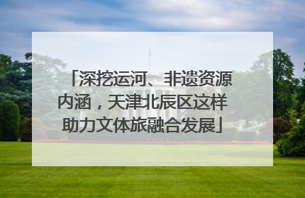 深挖运河、非遗资源内涵，天津北辰区这样助力文体旅融合发展