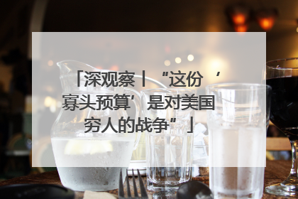 深观察丨“这份‘寡头预算’是对美国穷人的战争”