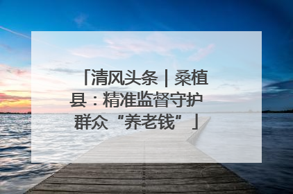 清风头条｜桑植县：精准监督守护群众“养老钱”