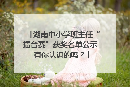 湖南中小学班主任“擂台赛”获奖名单公示 有你认识的吗？