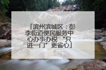 滨州滨城区：彭李街道便民服务中心办事办税 “只进一门”更省心