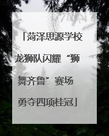 菏泽思源学校龙狮队闪耀“狮舞齐鲁”赛场 勇夺四项桂冠