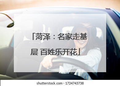 菏泽：名家走基层 百姓乐开花