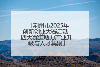荆州市2025年创新创业大赛启动 四大赛道助力产业升级与人才集聚
