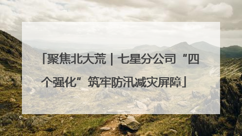 聚焦北大荒｜七星分公司“四个强化”筑牢防汛减灾屏障