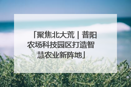 聚焦北大荒｜普阳农场科技园区打造智慧农业新阵地