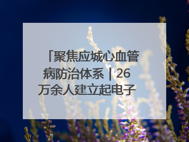 聚焦应城心血管病防治体系｜26万余人建立起电子健康档案