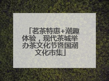 茗茶特惠+潮趣体验，现代茶城举办茶文化节暨国潮文化市集