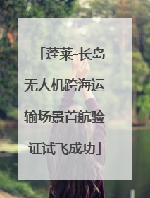 蓬莱-长岛无人机跨海运输场景首航验证试飞成功