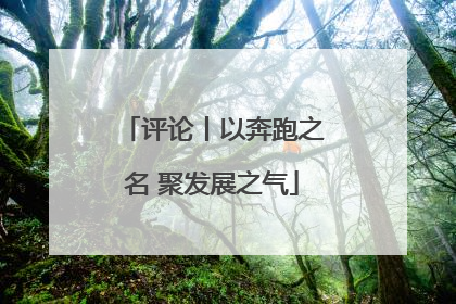 评论丨以奔跑之名 聚发展之气