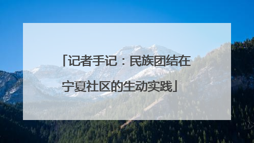 记者手记：民族团结在宁夏社区的生动实践