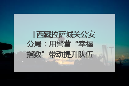 西藏拉萨城关公安分局：用警营“幸福指数”带动提升队伍“战力指数”