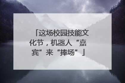 这场校园技能文化节，机器人“嘉宾”来“捧场”