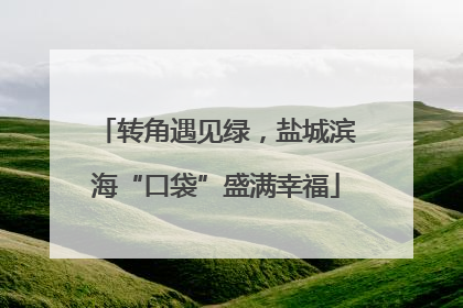 转角遇见绿，盐城滨海“口袋”盛满幸福