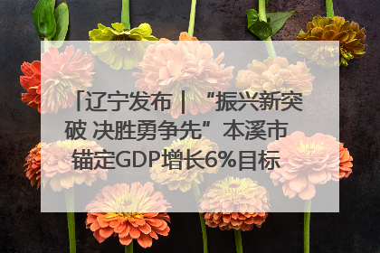 辽宁发布｜“振兴新突破 决胜勇争先”本溪市锚定GDP增长6%目标推进十项重点工作
