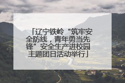 辽宁铁岭“筑牢安全防线，青年勇当先锋”安全生产进校园主题团日活动举行