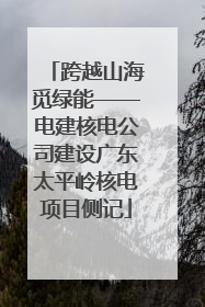 跨越山海觅绿能——电建核电公司建设广东太平岭核电项目侧记