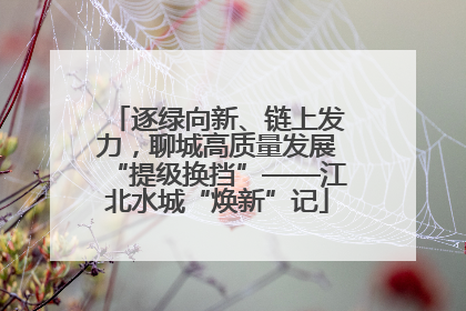 逐绿向新、链上发力，聊城高质量发展“提级换挡”——江北水城“焕新”记