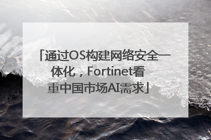 通过OS构建网络安全一体化，Fortinet看重中国市场AI需求